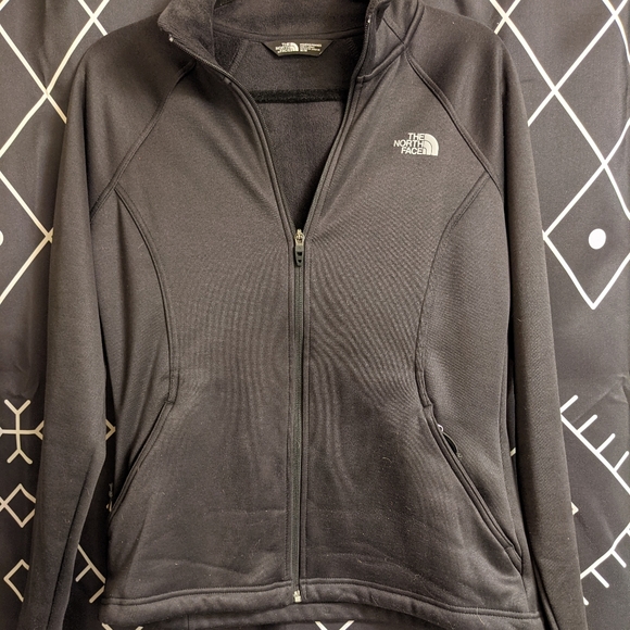 The North Face Zip Up lined black jacket sweatshirt black - Picture 7 of 14